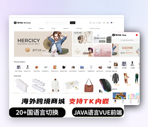 海外抖音tiktok内嵌商城搭建/tiktok内嵌商城盘出售